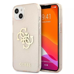 Guess GUHCP13SPCUGL4GGO iPhone 13 mini 5,4" złoty/gold hard case Glitter 4G