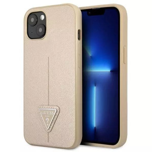 Guess GUHCP13MPSATLE iPhone 13 6,1" beżowy/beige hardcase SaffianoTriangle