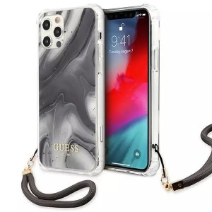 Guess GUHCP12LKSMAGR iPhone 12 Pro Max 6,7" szary/grey hardcase Marble Coll