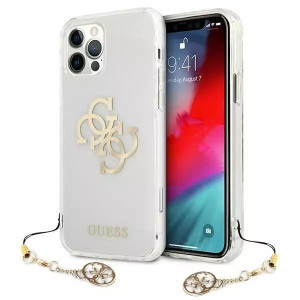 Guess GUHCP12LKS4GGO iPhone 12 Pro Max 6,7" Transparent hardcase 4G Gold Ch