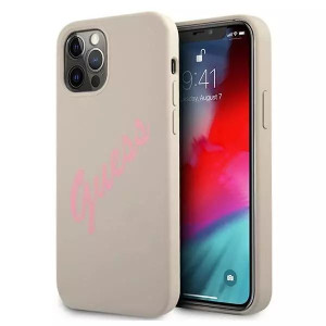 Guess GUHCP12LLSVSGP iPhone 12 Pro Max 6,7" szaro różowy/grey pink hardcase