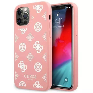Guess GUHCP12MLSPEWPI iPhone 12/12 Pro 6,1" różowy/pink hard case Peony Col