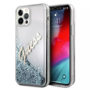 Guess GUHCP12MGLVSBL iPhone 12/12 Pro 6,1" niebieski/blue hardcase Glitter