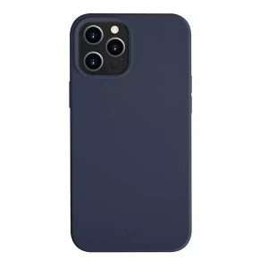 UNIQ etui Lino Hue iPhone 12 Pro Max 6,7" niebieski/marine blue Antimicrobi