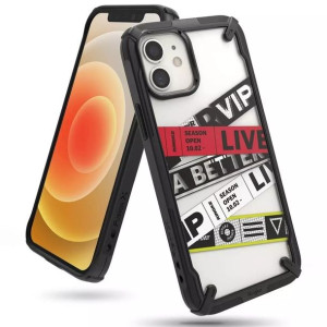 Ringke Fusion X Design etui pancerny pokrowiec z ramką iPhone 12 mini czarn