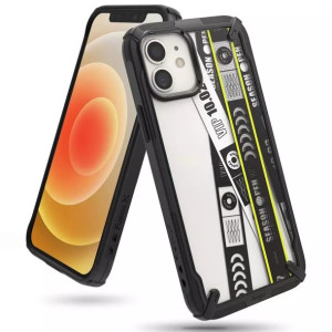 Ringke Fusion X Design etui pancerny pokrowiec z ramką iPhone 12 mini czarn