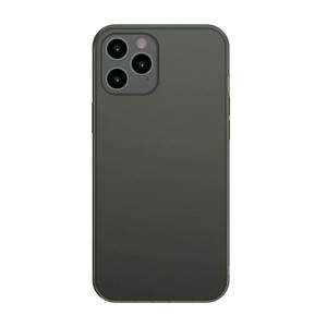 Baseus Frosted Glass Case Sztywne etui z elastyczną ramką iPhone 12 Pro Max