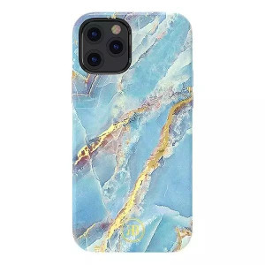 Kingxbar Marble Series eleganckie etui pokrowiec z nadrukiem marmur iPhone
