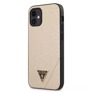 Guess GUHCP12SVSATMLLG iPhone 12 mini 5,4" złoty/light gold hardcase Saffia