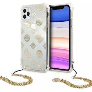 Guess GUHCN65KSPEGO iPhone 11 Pro Max 6,5" złoty/gold hardcase Peony Chain