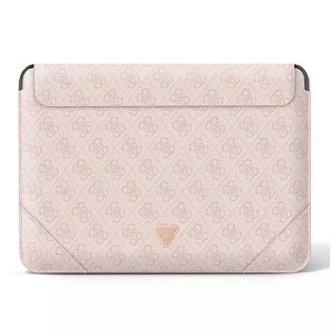 Guess Sleeve GUCS16P4TP 16" rożowy /pink 4G Uptown Triangle logo