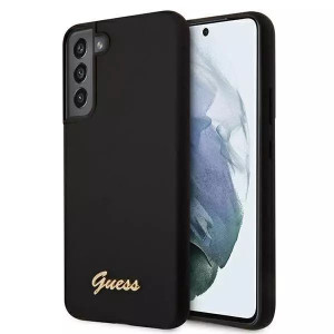 Guess GUHCS22MLSLMGBK S22+ S906 czarny/black hardcase Silicone Script Metal
