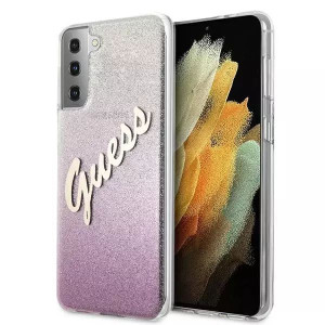 Guess GUHCS21MPCUGLSPI S21+ G996 różowy/pink hardcase Glitter Gradient Scri
