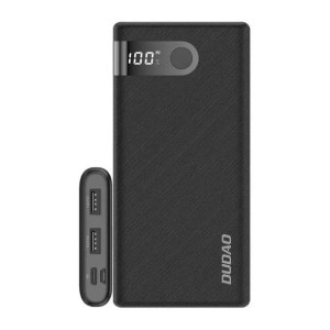 Dudao powerbank 10000 mAh 2x USB / USB Typ C / micro USB 2 A z ekranem LED