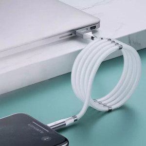 Remax samoorganizujący magnetyczny kabel przewód USB - Lightning 2,1 A 1 m