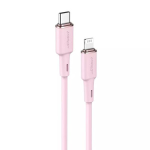 Acefast kabel MFI USB Typ C - Lightning 1,2m, 30W, 3A różowy (C2-01 pink)