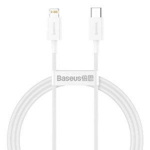 Baseus Superior kabel USB Typ C - Lightning Power Delivery 20 W 1 m Biały (