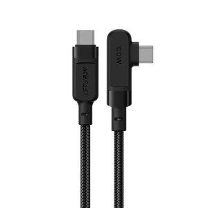 Acefast kątowy kabel USB Typ C - USB Typ C 2m, 100W (20V/5A) czarny (C5-03