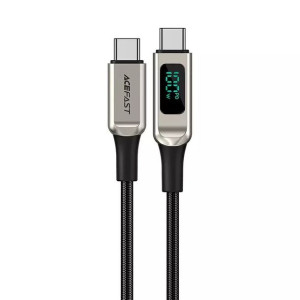 Acefast kabel USB Typ C - USB Typ C 2m, 100W (20V/5A) srebrny (C6-03 silver