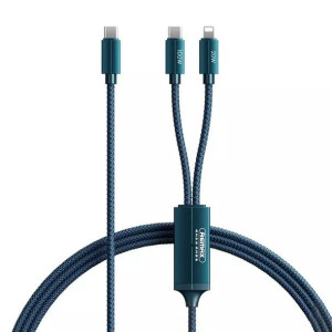Remax Kerolla Series szybki kabel 2w1 USB Typ C - USB Typ C + Lightning PD