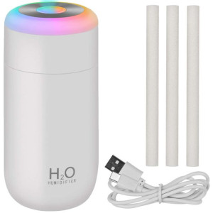 Nawilżacz powietrza dyfuzor zapachu LED Aromaterapia USB Biały