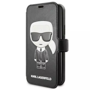 Karl Lagerfeld KLFLBKSN65FIKPUBK iPhone 11 Pro Max czarny/black book Full B