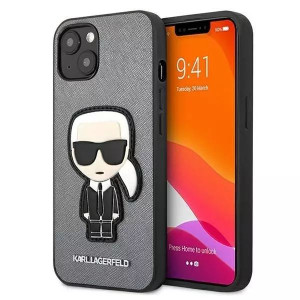 Karl Lagerfeld KLHCP13SOKPGiPhone 13 mini 5,4" srebrny/silver hardcase Saf