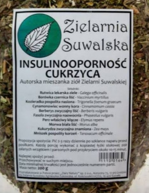 Insulino Oporność i Cukrzyca Zielarnia Suwalska 200 g