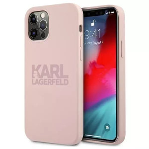 Karl Lagerfeld KLHCP12LSTKLTLP iPhone 12 Pro Max 6,7" Silicone Stack Logo r