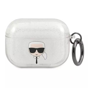 Karl Lagerfeld KLAPUKHGS AirPods Pro cover srebrny/silver Glitter Karl`s He