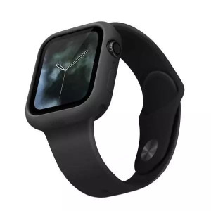 UNIQ etui Lino Apple Watch Series 4/5/6/SE 44mm. czarny/ash black