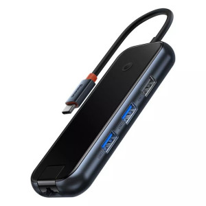 Baseus AcmeJoy 6-portowa stacja dokująca HUB (USB-C do USB-C PD&Data/2xUSB3