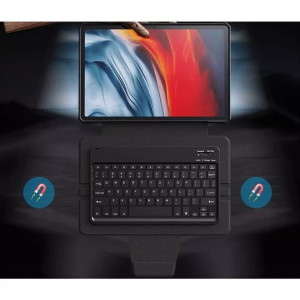 Infiland Keyboard Stand Galaxy Tab S7+ Plus / S8+ Plus / S7 Fe 12.4 Black