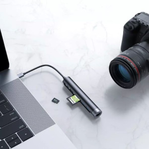Joyroom wielofunkcyjny HUB 7w1 USB Typ C 100 W / HDMI 4K 30 Hz / RJ-45 / cz