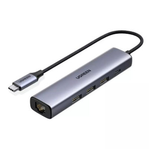 Ugreen wielofunkcyjny adapter HUB USB Typ C - 3 x USB / Ethernet RJ-45 / US