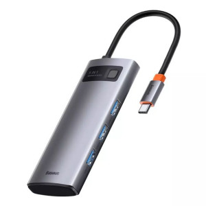 Baseus Metal Gleam Series multifunkcjonalny HUB USB 5w1 USB Typ C PD 100W H
