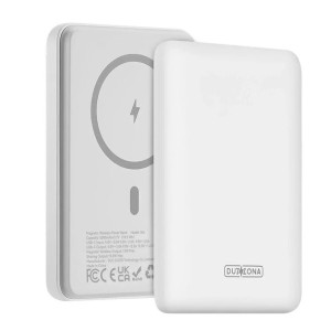 Duzzona magnetyczny powerbank 5000 mAh z funkcją ładowania bezprzewodowego