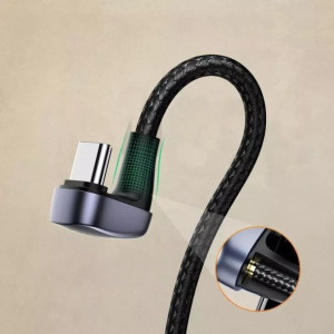 Ugreen nylonowy kątowy kabel przewód USB - USB Typ C 1 m 3 A 18 W Quick Cha