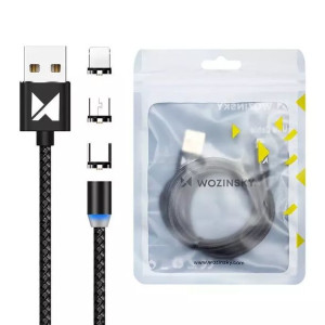 Wozinsky magnetyczny kabel przewód USB / micro USB / USB Typ C / Lightning