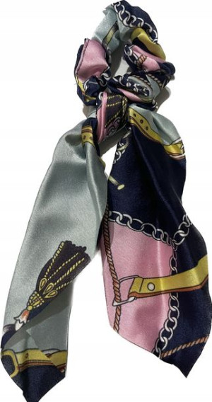 Gumka scrunchie z apaszką do włosów BLING dł. 23cm