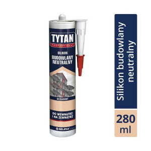 Silikon budowlany neutralny TYTAN 280 ml, bezbarwny