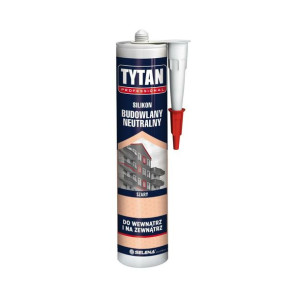 Silikon budowlany neutralny TYTAN 280 ml, szary