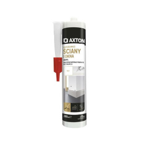 Uszczelniacz akryl ŚCIANY I OKNA 280 ml biały AXTON