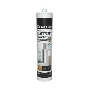 Uszczelniacz silikonoakryl elastyczny malowalny 280 ml biały AXTON