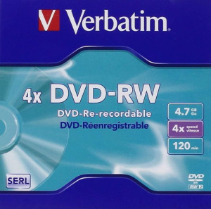 Verbatim Dvd-rw 4x, Data 4.7gb Branded