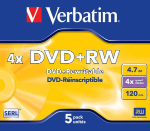 Verbatim Dvd+rw 4x, 4.7gb Branded