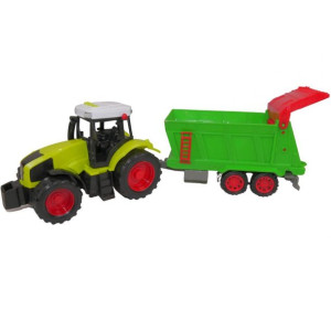 Zestaw Duży Traktor Przyczepa + Światło + Dźwięk