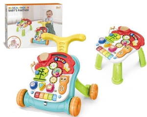 Edukacyjny Stolik 2W1 Pchacz Telefon Antystresowy