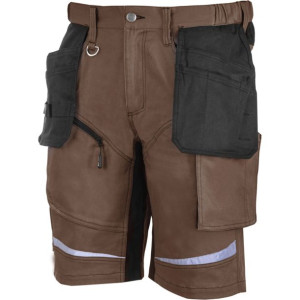 LAHTI PRO Krótkie spodenki robocze slim fit brązowe L