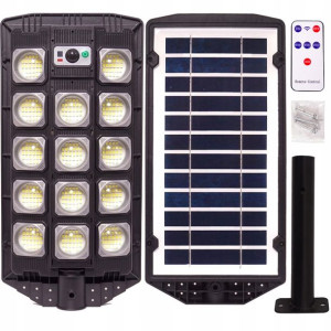 Lampa 1200w LED SMD Solarna Pilot + Mocowanie